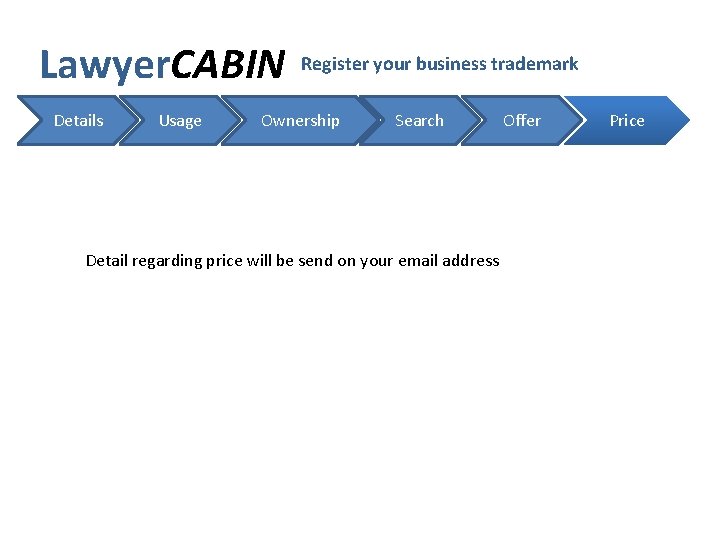 Lawyer. CABIN Details Usage Register your business trademark Ownership Search Detail regarding price will