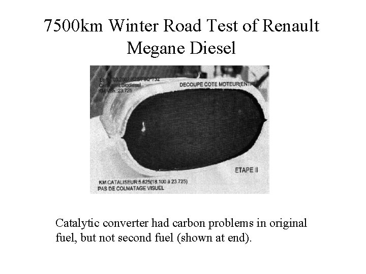 7500 km Winter Road Test of Renault Megane Diesel Catalytic converter had carbon problems