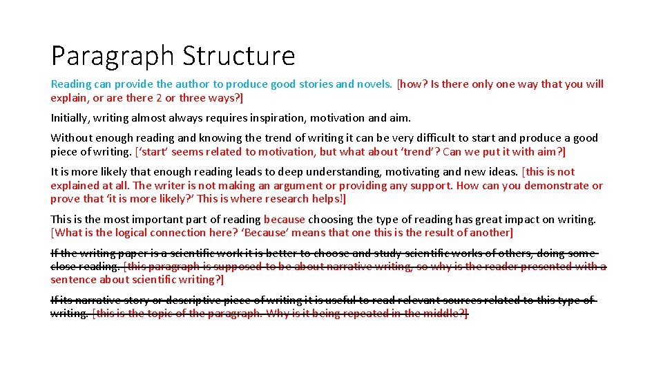 Paragraph Structure Reading can provide the author to produce good stories and novels. [how?