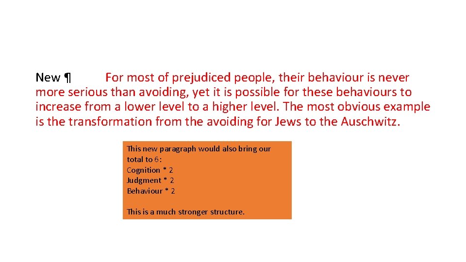 New ¶ For most of prejudiced people, their behaviour is never more serious than