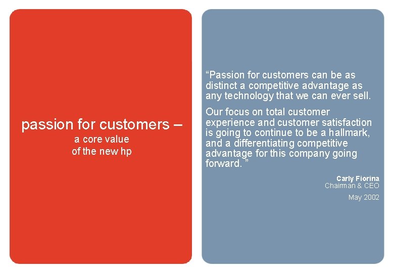 “Passion for customers can be as distinct a competitive advantage as any technology that