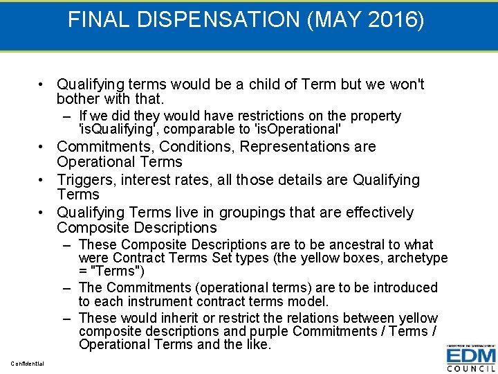 FINAL DISPENSATION (MAY 2016) • Qualifying terms would be a child of Term but