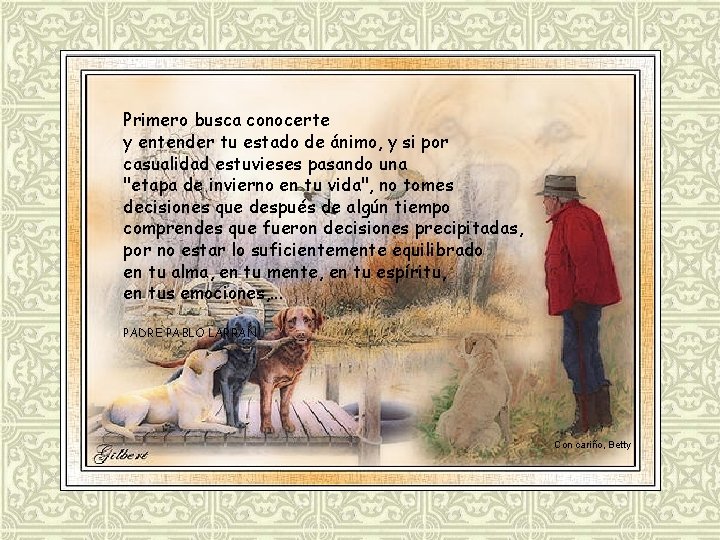 Primero busca conocerte y entender tu estado de ánimo, y si por casualidad estuvieses