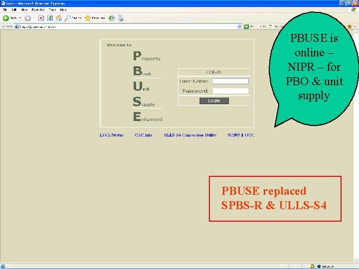  COMET TEAM PBUSE is online – NIPR – for PBO & unit supply