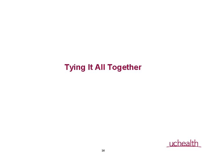 Tying It All Together 25 Tying It All Together 25