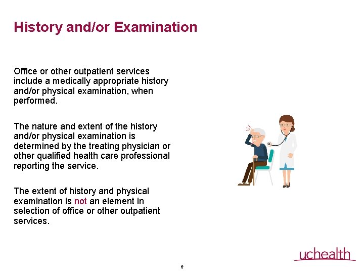 History and/or Examination Office or other outpatient services include a medically appropriate history and/or History and/or Examination Office or other outpatient services include a medically appropriate history and/or