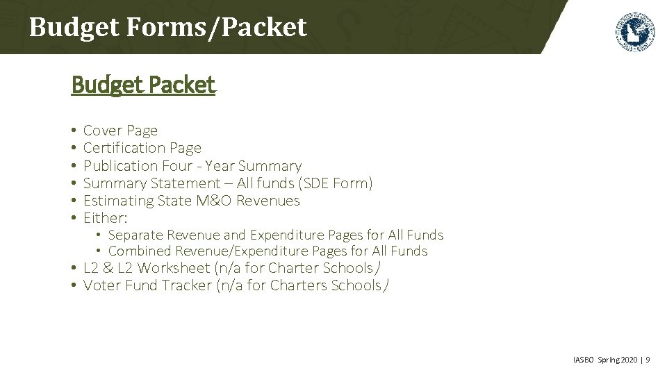 Budget Forms/Packet Budget Packet • • • Cover Page Certification Page Publication Four -