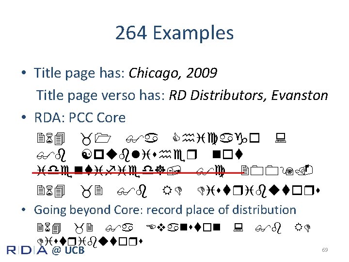 264 Examples • Title page has: Chicago, 2009 Title page verso has: RD Distributors,