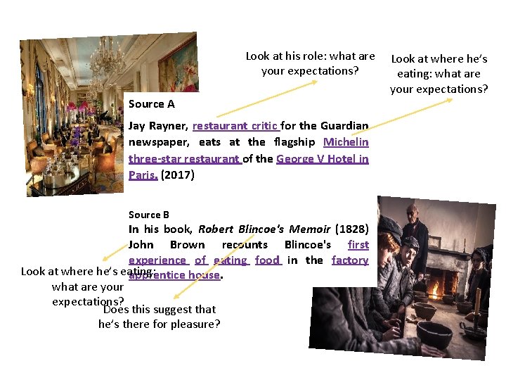 Look at his role: what are your expectations? Source A Jay Rayner, restaurant critic