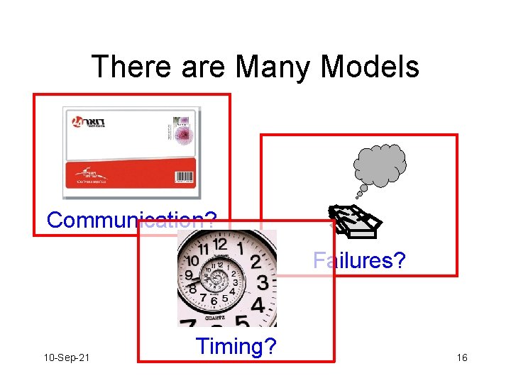 There are Many Models Communication? Failures? 10 -Sep-21 Timing? 16 