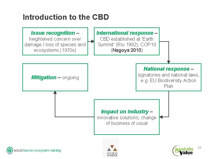 Introduction to the CBD Issue recognition – International response – heightened concern over damage