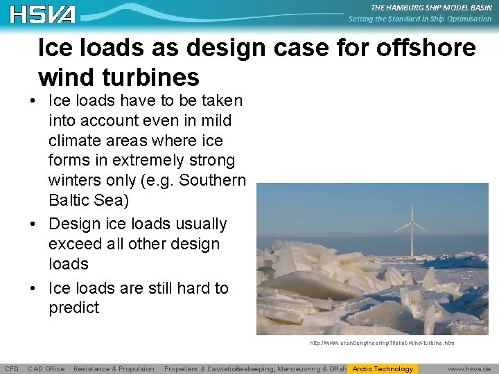 THE HAMBURG SHIP MODEL BASIN Setting the Standard in Ship Optimisation Ice loads as