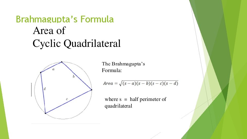 Brahmagupta’s Formula 