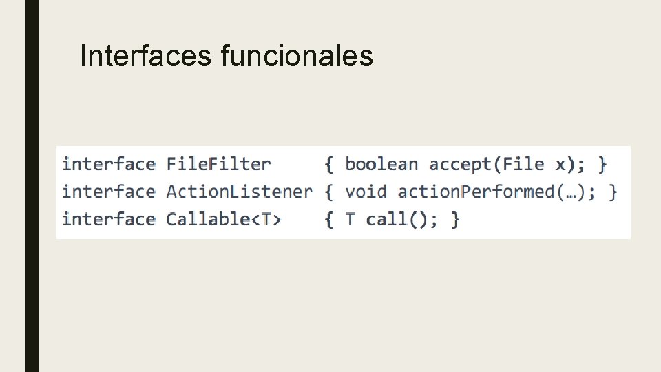 Interfaces funcionales 