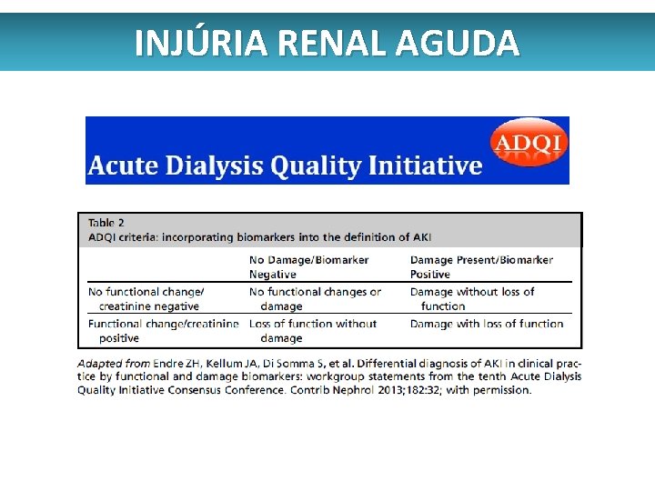 INJÚRIA RENAL AGUDA 