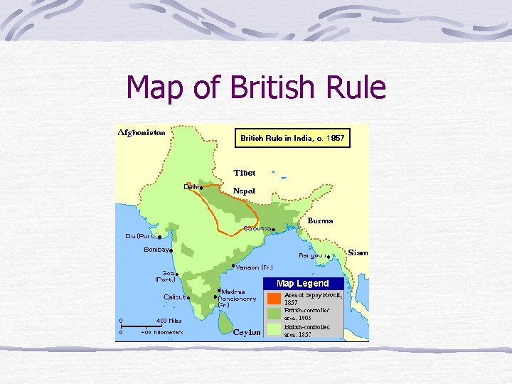 Map of British Rule 
