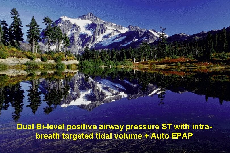 Dual Bi-level positive airway pressure ST with intrabreath targeted tidal volume + Auto EPAP