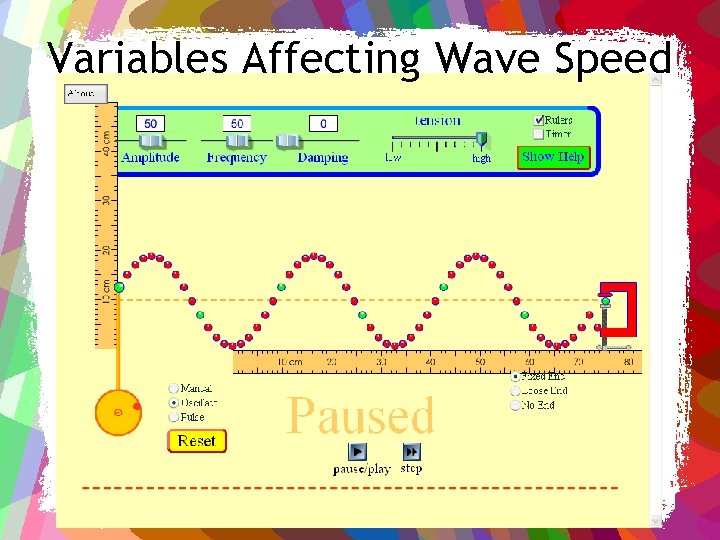 Variables Affecting Wave Speed 