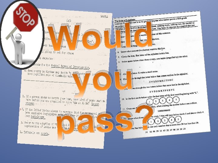Would you pass? 