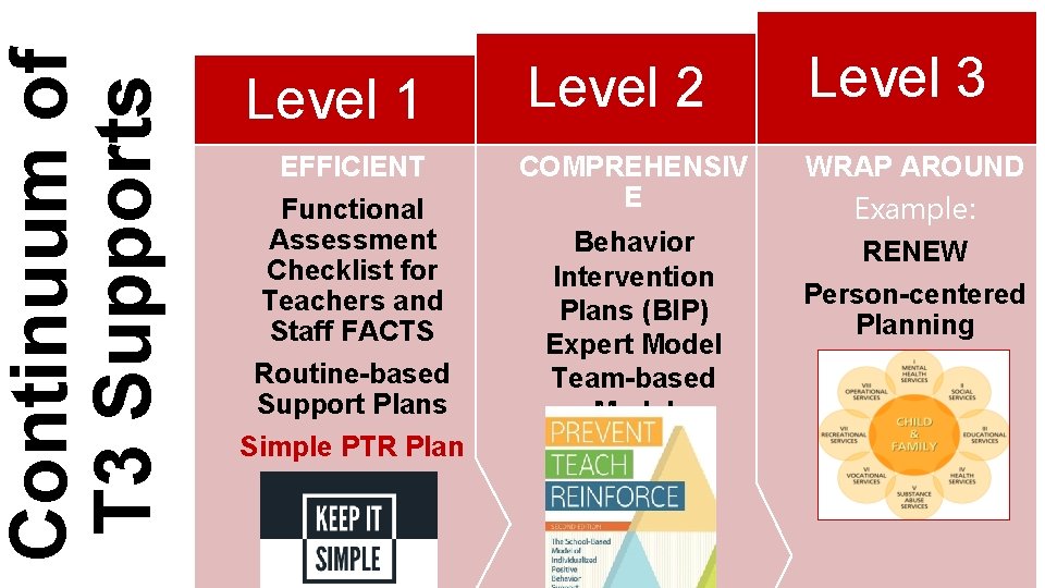 Continuum of T 3 Supports Level 1 EFFICIENT Functional Assessment Checklist for Teachers and
