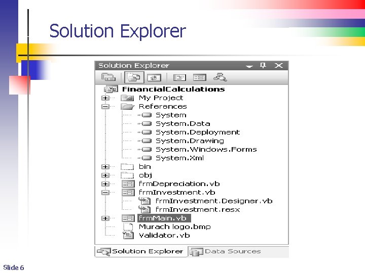 Solution Explorer Slide 6 