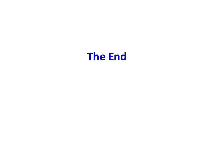 The End 