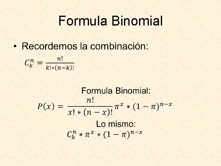 Formula Binomial • 