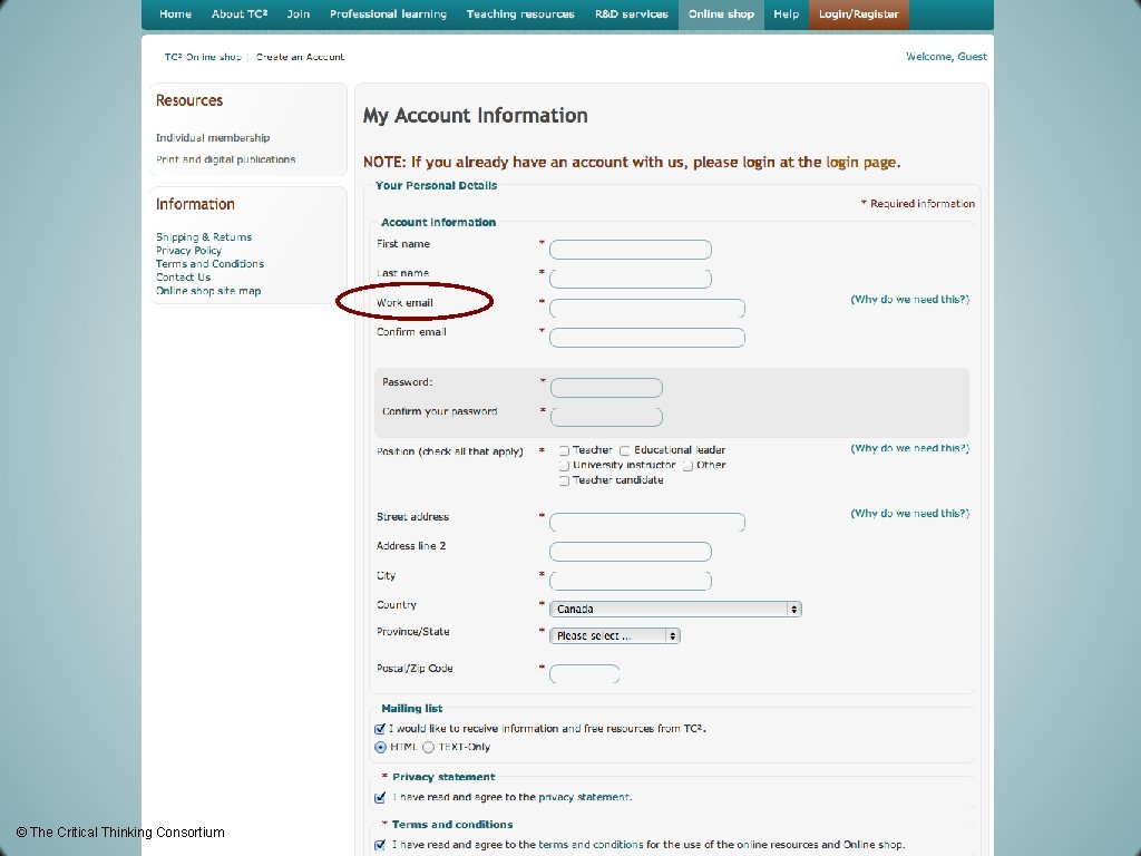 © The Critical Thinking Consortium 