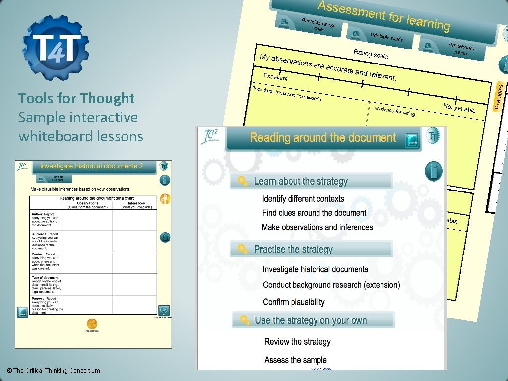 Tools for Thought Sample interactive whiteboard lessons © The Critical Thinking Consortium 