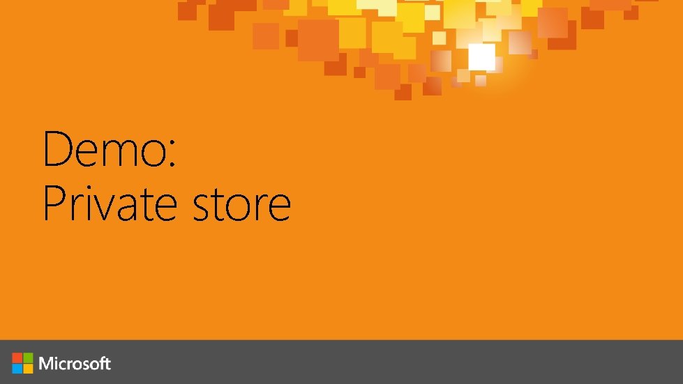 Demo: Private store 