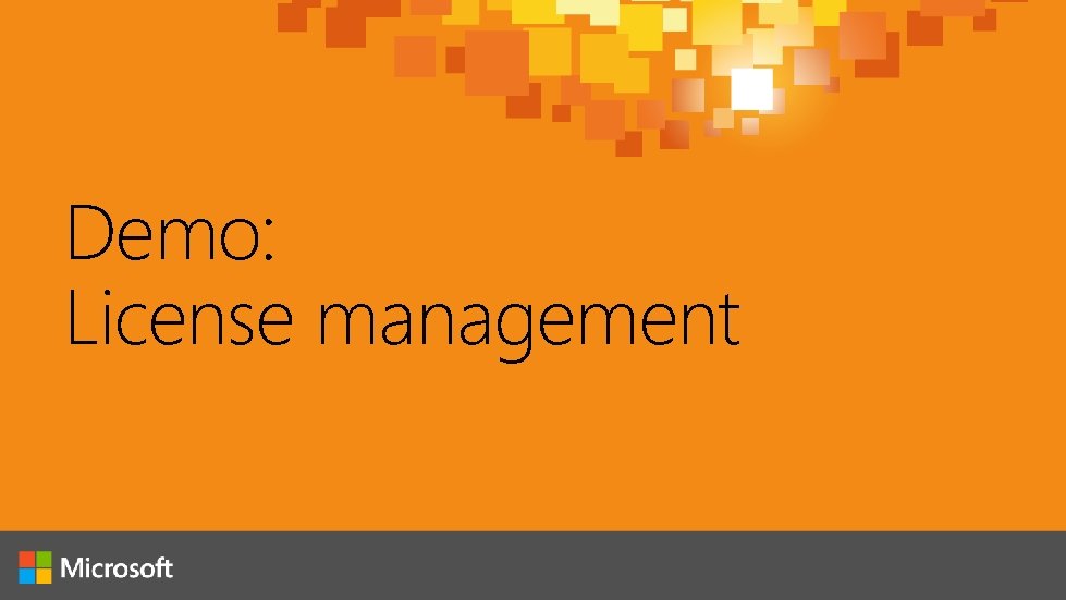 Demo: License management 