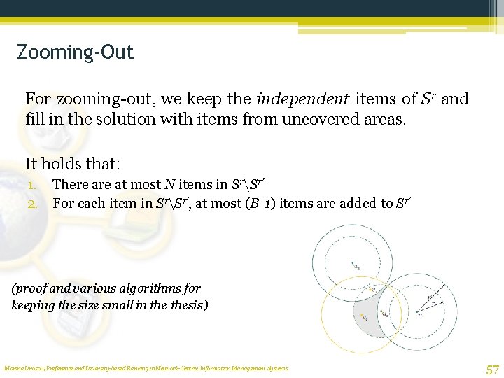 Zooming-Out For zooming-out, we keep the independent items of Sr and fill in the