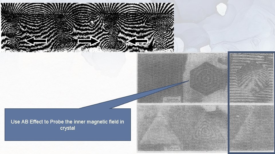 观察磁化的介质 Use AB Effect to Probe the inner magnetic field in crystal 