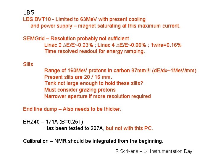 LBS LBS. BVT 10 - Limited to 63 Me. V with present cooling and