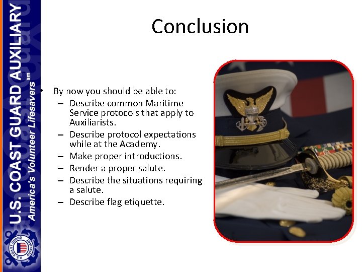 Conclusion • By now you should be able to: – Describe common Maritime Service