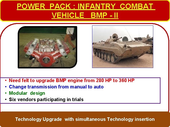 POWER PACK : INFANTRY COMBAT VEHICLE BMP - II • • Need felt to