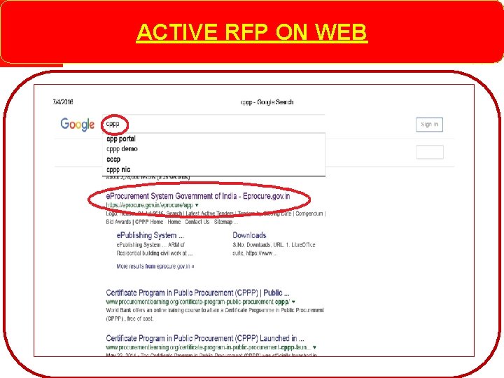 ACTIVE RFP ON WEB 