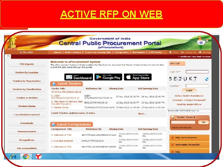 ACTIVE RFP ON WEB 