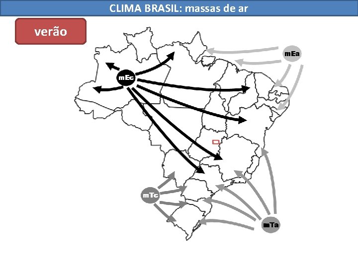 CLIMA BRASIL: massas de ar verão 