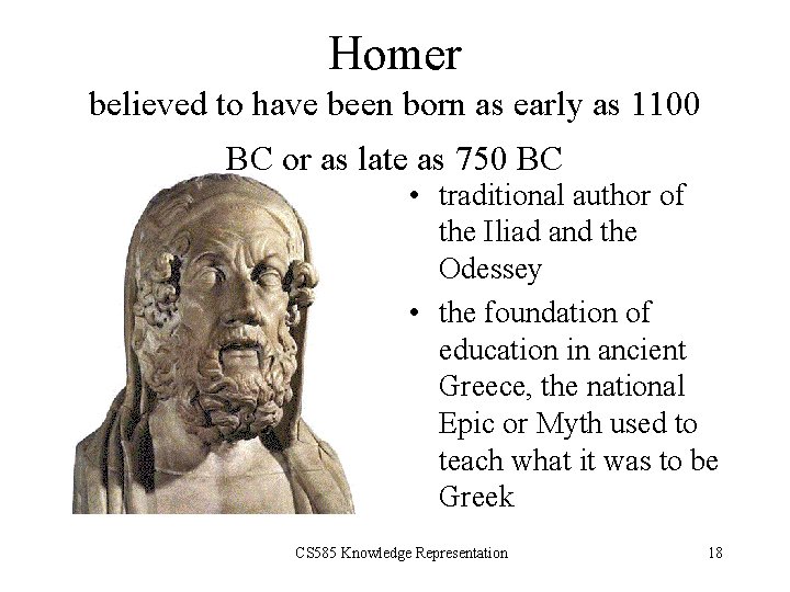 Homer believed to have been born as early as 1100 BC or as late