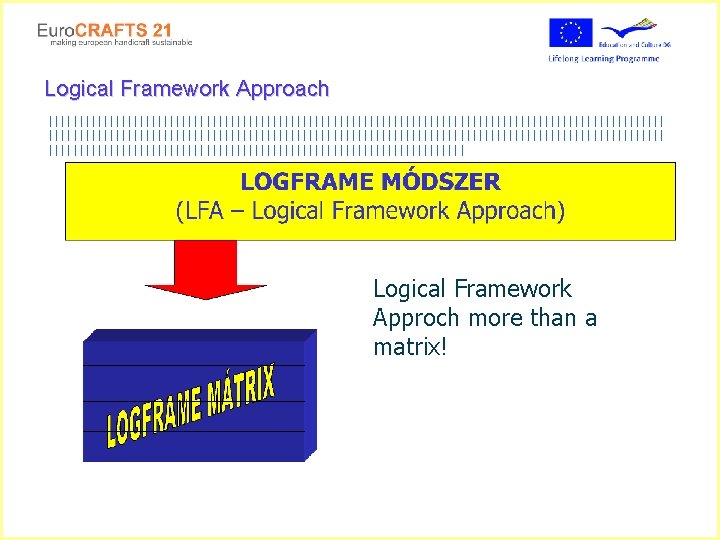 Logical Framework Approach |||||||||||||||||||||||||||||||||||||||||||||||||||||||||||||||||||||||||||||||||||||||||||||||||||||| Logical Framework Approch more than a matrix! 