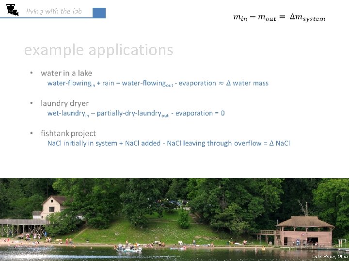 living with the lab example applications 3 Lake Hope, Ohio 