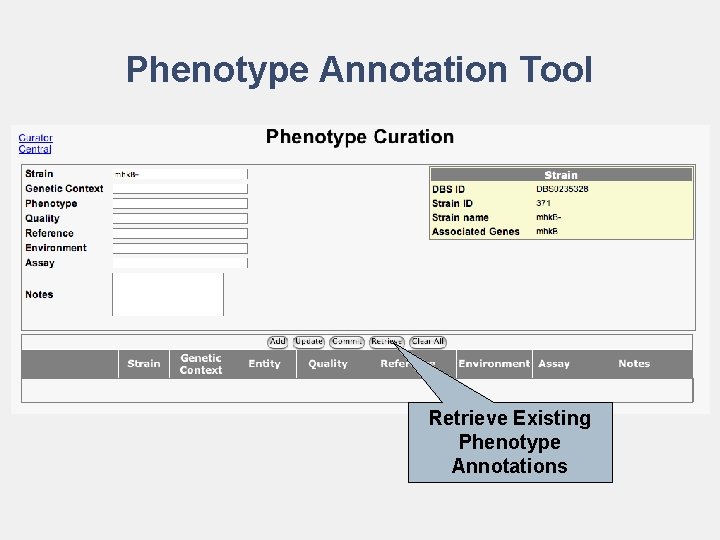 Phenotype Annotation Tool Retrieve Existing Phenotype Annotations 