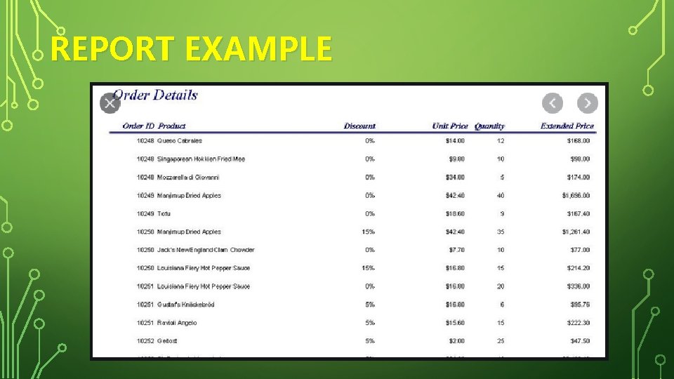 REPORT EXAMPLE 