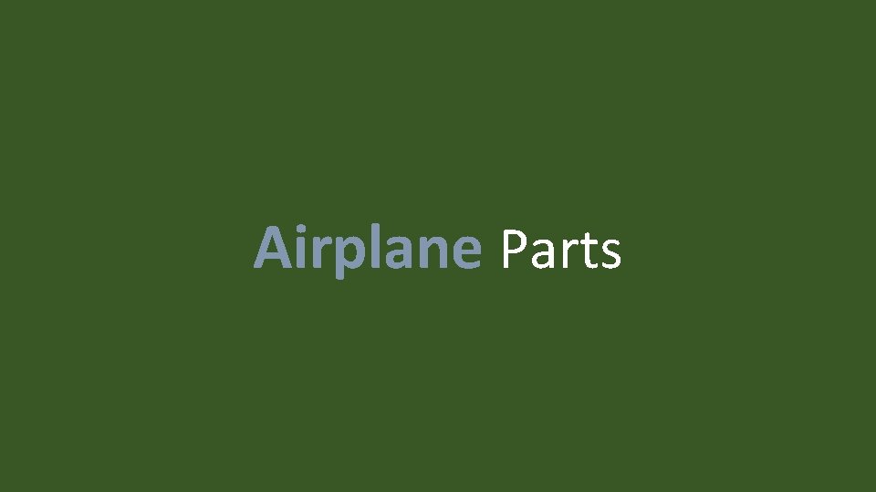 Airplane Parts 