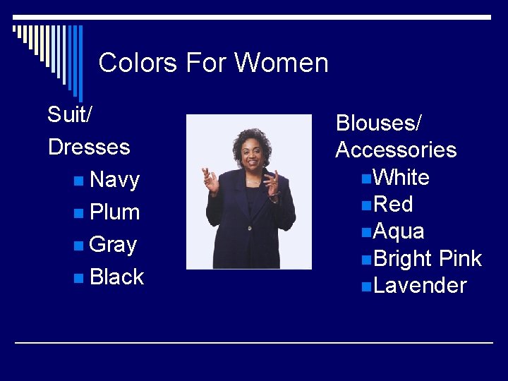 Colors For Women Suit/ Dresses n Navy n Plum n Gray n Black Blouses/