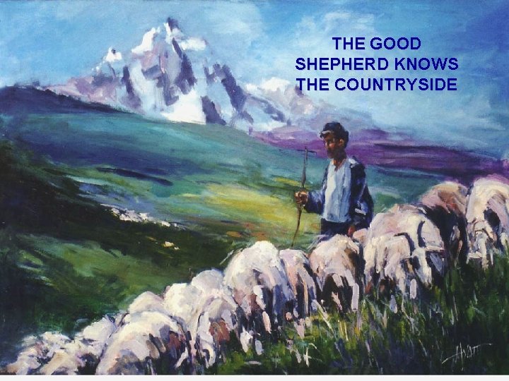 THE GOOD SHEPHERD KNOWS THE COUNTRYSIDE 