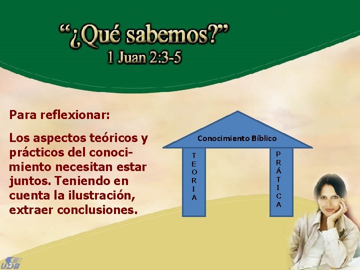 Para reflexionar: Los aspectos teóricos y prácticos del conocimiento necesitan estar juntos. Teniendo en