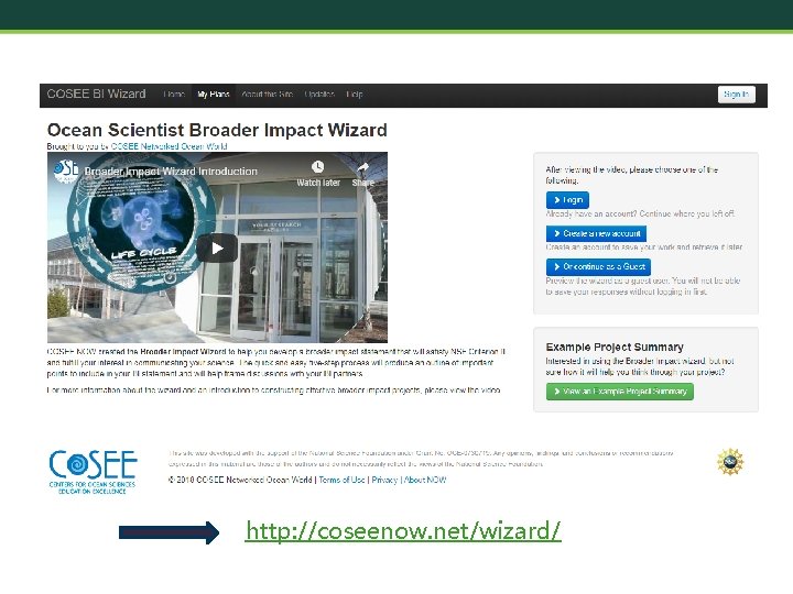 http: //coseenow. net/wizard/ 