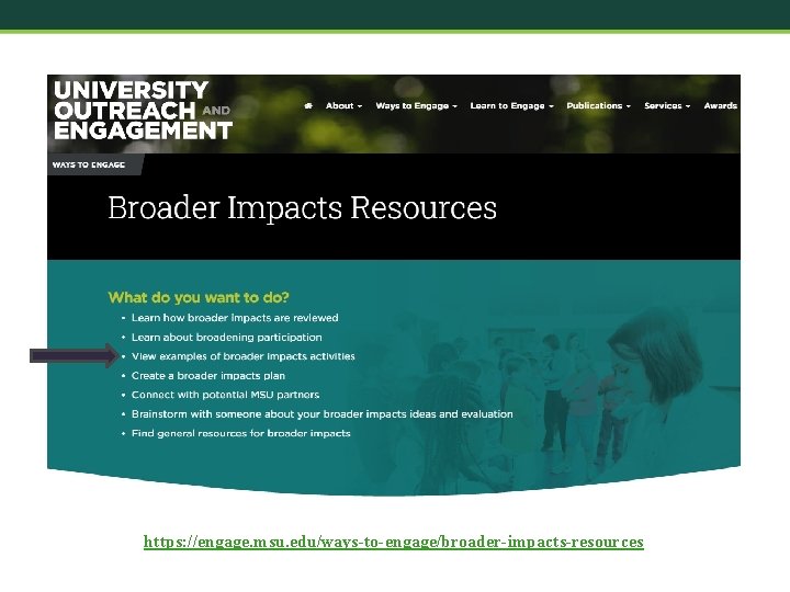 https: //engage. msu. edu/ways-to-engage/broader-impacts-resources 